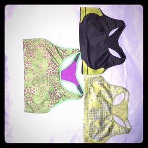 3 Nike sports racer back sports bras